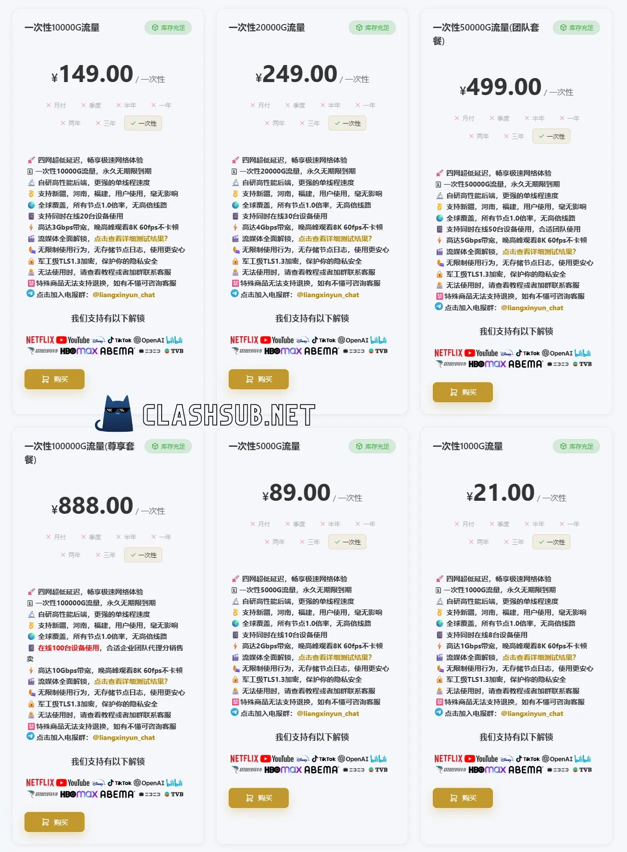 良心云机场按量付费流量包价格